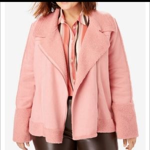 NWOT Faux Shearling Biker/Bomber 22W